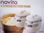Novita 6 Cup Pressure Rice Cooker/Warmer